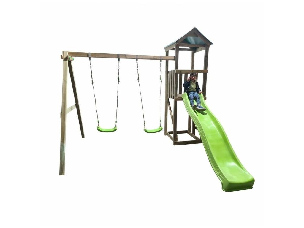 Carlit L Terrain de jeux en toile avec double balançoire Masgames MA700261