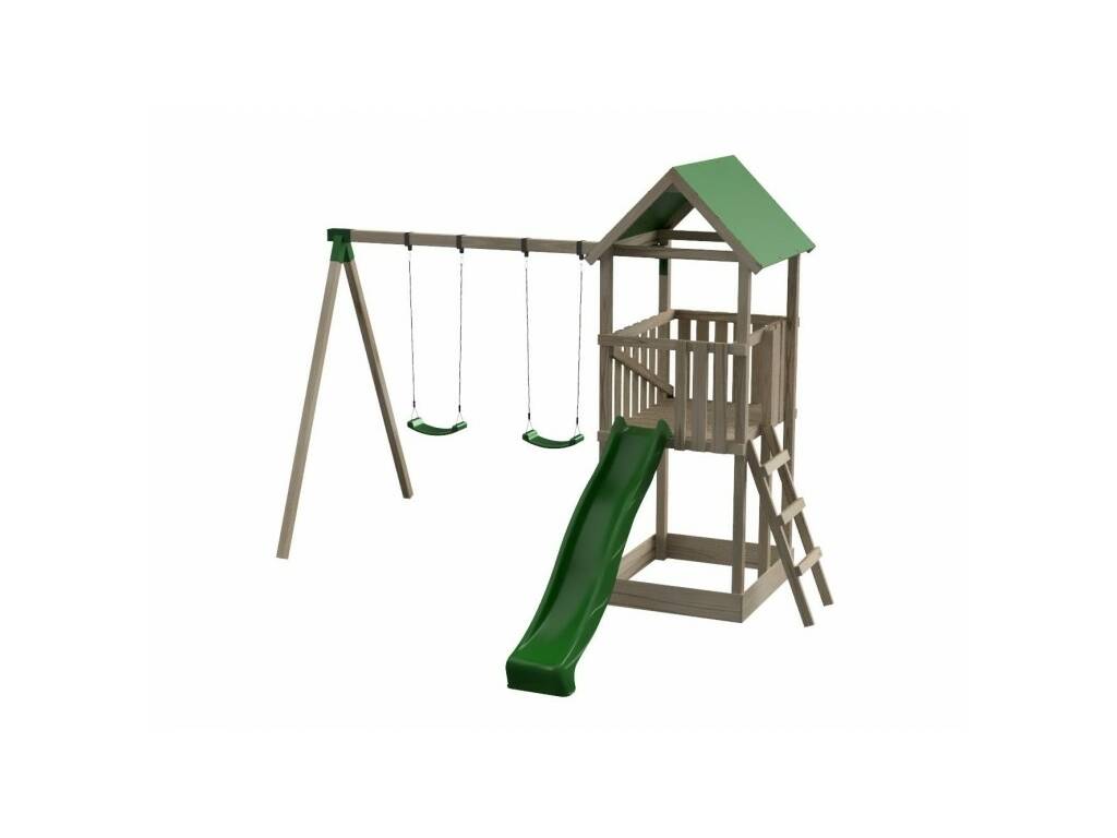 Terrain de jeux Tibidabo Lona L avec balançoire double Masgames MA700217