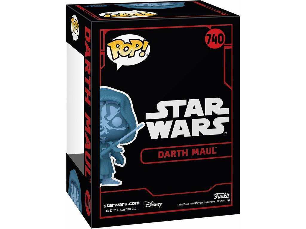 Funko Pop Star Wars Darkside Figura Dath Maul fosforescente con testa oscillante