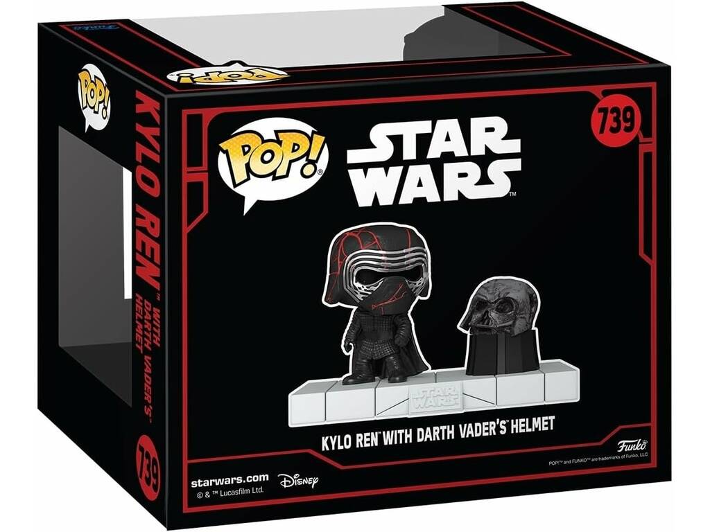 Figurine Funko Pop Star Wars Darkside Kylo Ren avec tête pivotante et scène 80772