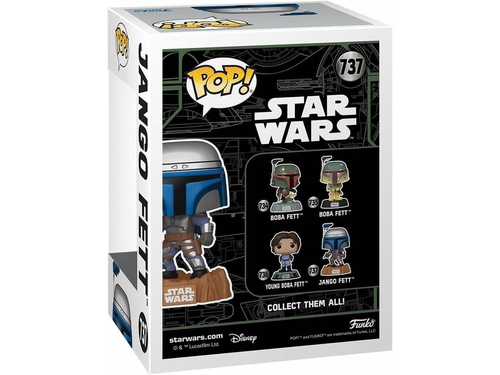 Funko Pop Star Wars Fett Legacy Figura Jango Fett con testa oscillante 82725