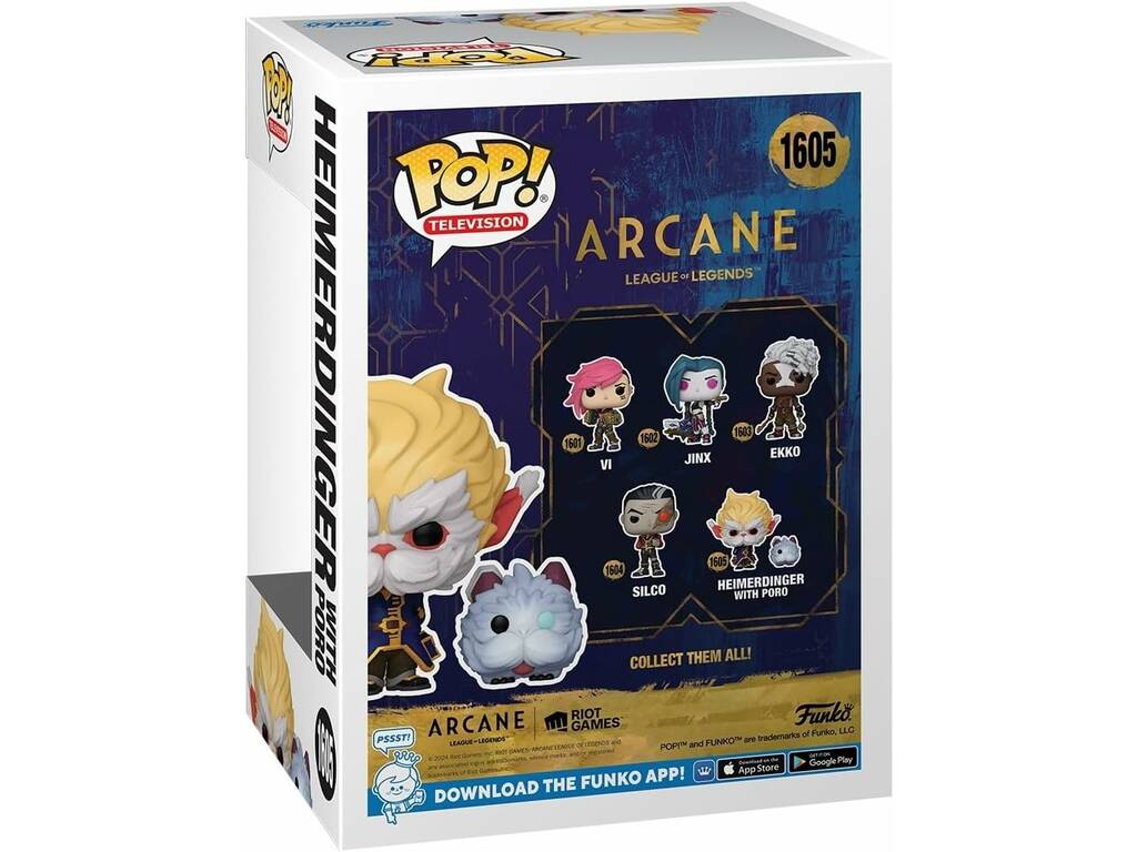 Funko Pop Television Arcane League Of Legends Figura Heimerdinger con Poro