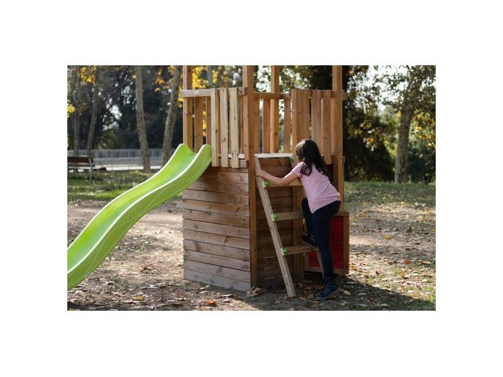 Parco giochi Tibidabo L con casetta, rampa di arrampicata e giochi d'avventura MA700239A