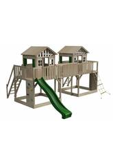 Superpop L aire de jeux avec toboggan et filet d'escalade Masgames MA700455