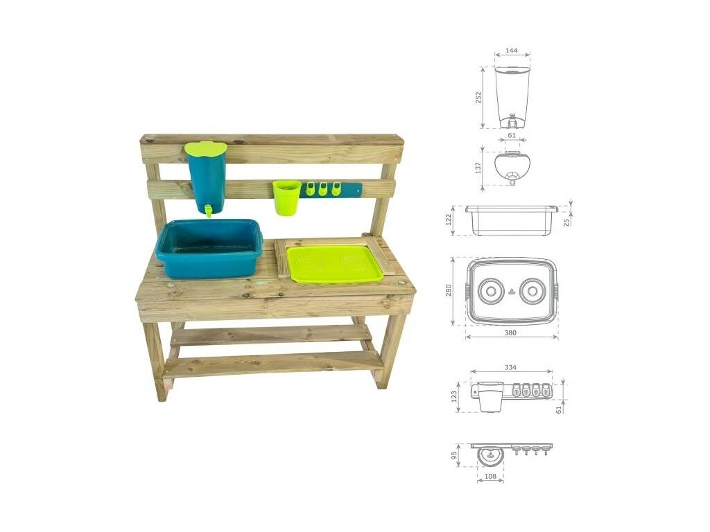 Cucina in legno da esterno Candy Masgames MA600599
