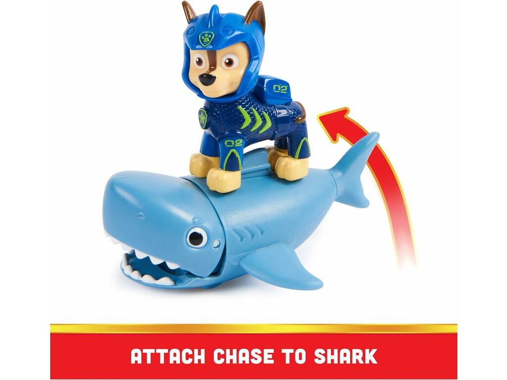 Paw Patrol Aqua Pups Figura Chase e Squalo Spin Master 6066149