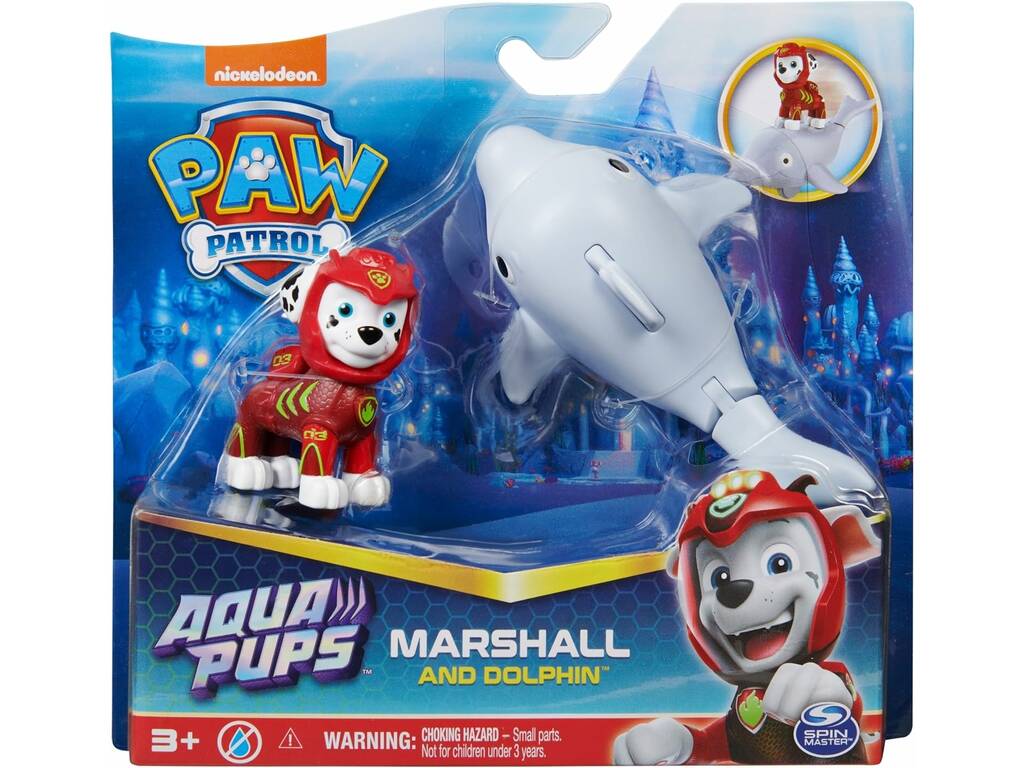 Patrouille Canine Aqua Pups Figure Marshall et Dolphin Spin Master 6066147