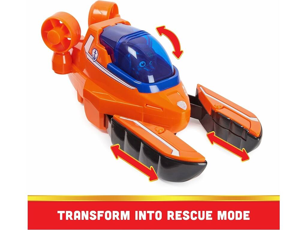 Patrulla Canina Aqua Pups Figura Zuma con Vehículo Spin Master 6066143