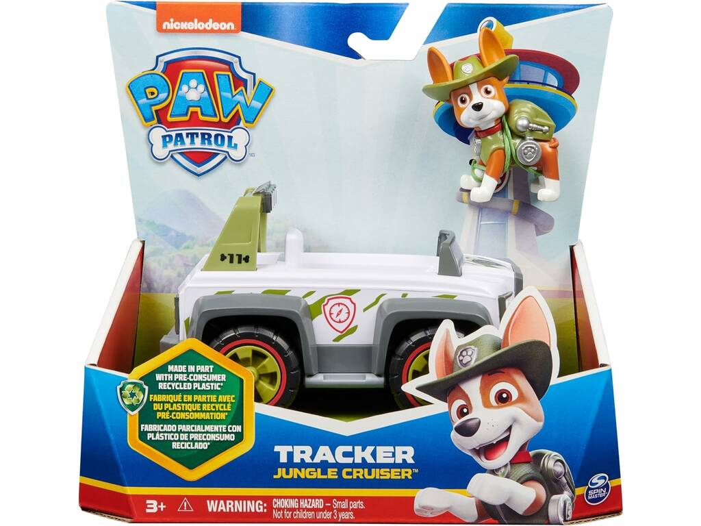 Paw Patrol Figure Canine Véhicule Trackler et Jungle Cruiser Spin Master 6069071