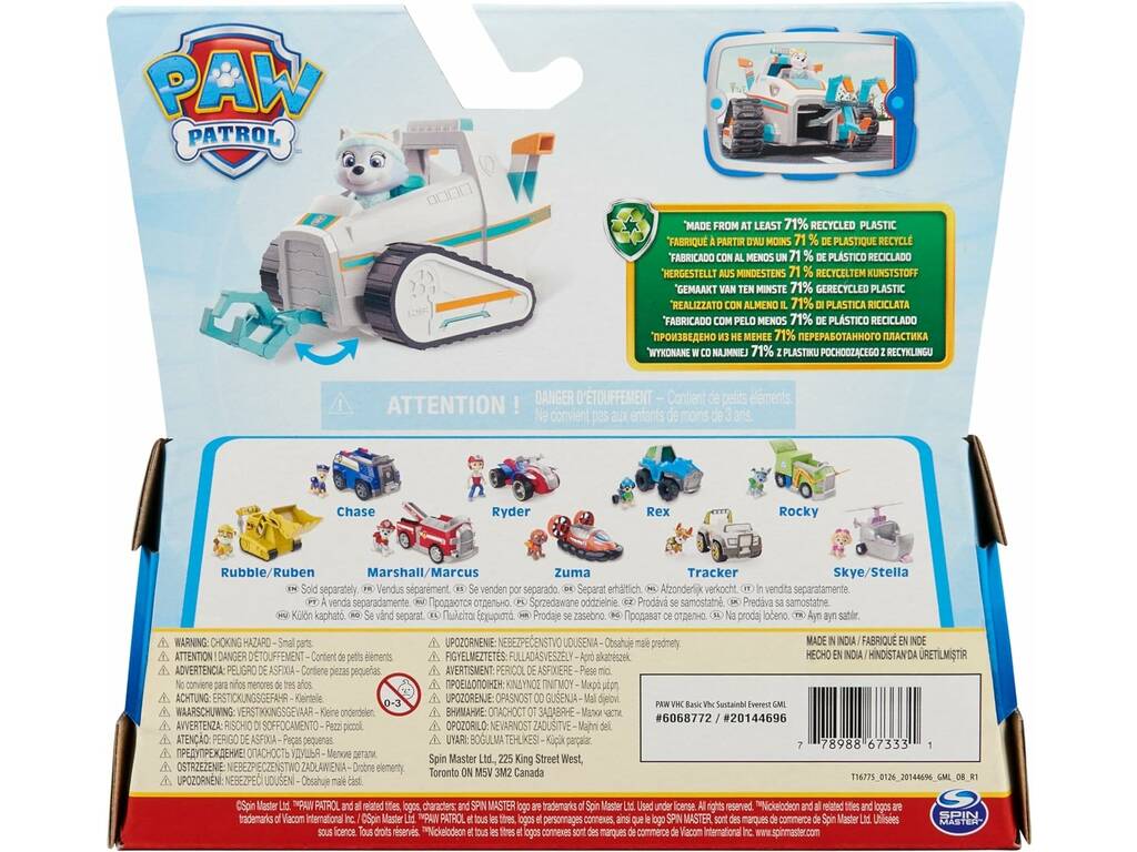 Patrouille Canine Figure Everest et véhicule chasse-neige Spin Master 6068772
