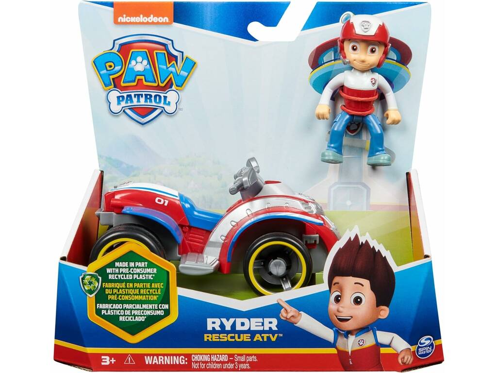 Paw Patrol Figurine canine Ryder et Spin Master ATV Rescue Vehicle 6069067