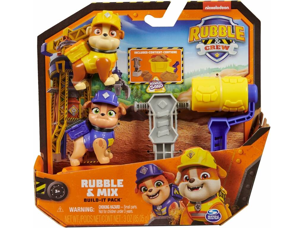 Team Rubble Pack 2 Figures Rubble and Mix with Kinetic Sand Spin Master 6066686