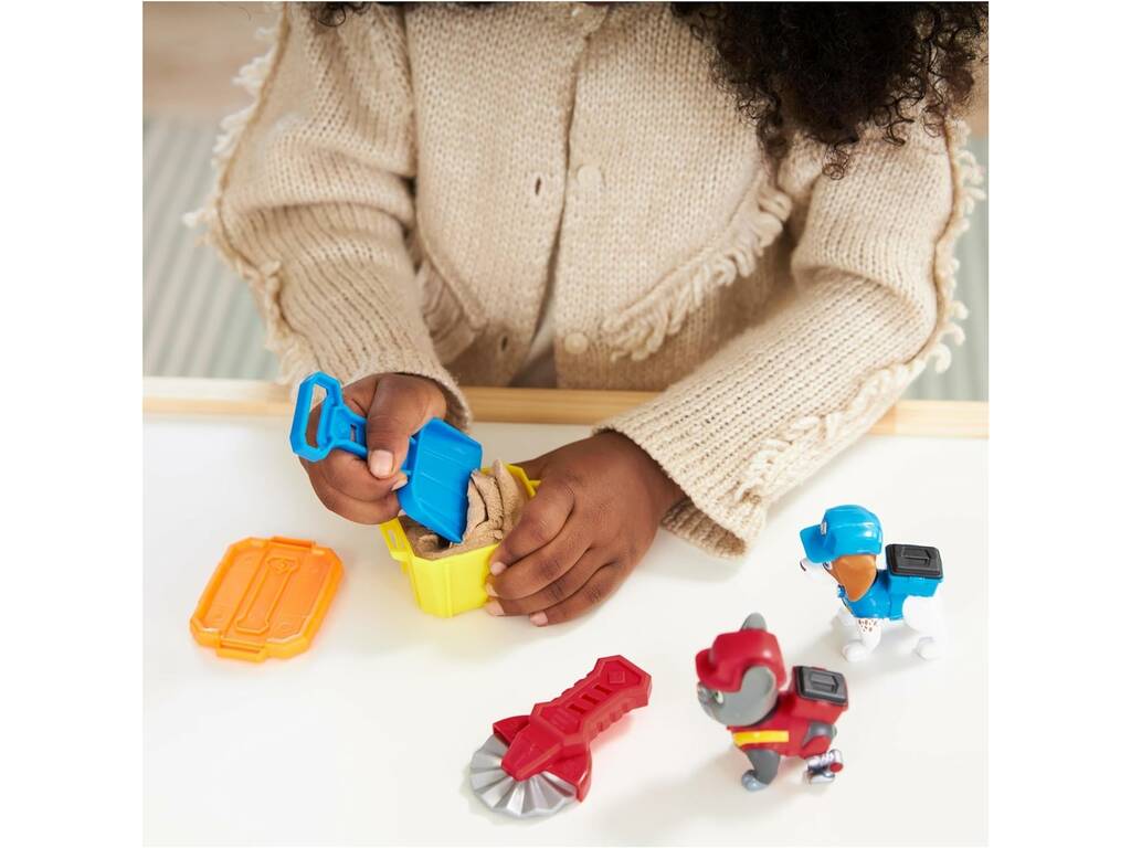 Veicolo Rubble Pack 2 figure Charger e Wheeler con Kinetic Sand Spin Master 6066685