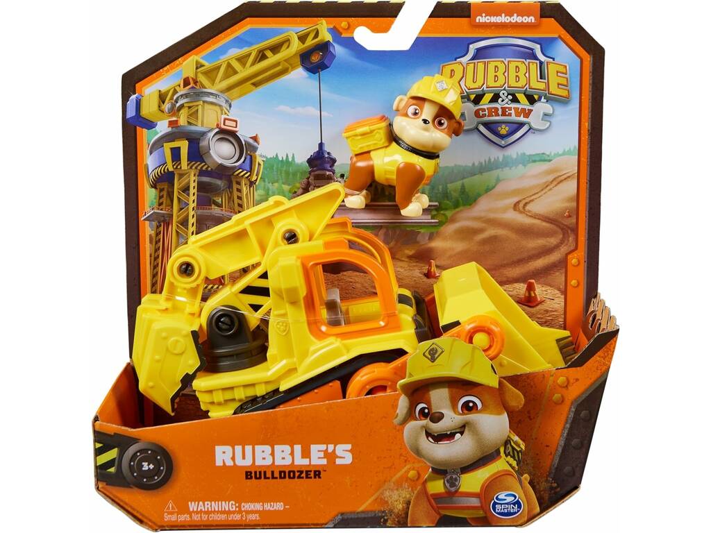 Véhicule Bulldozer Rubble Team avec figurine Rubble Spin Master 6066511