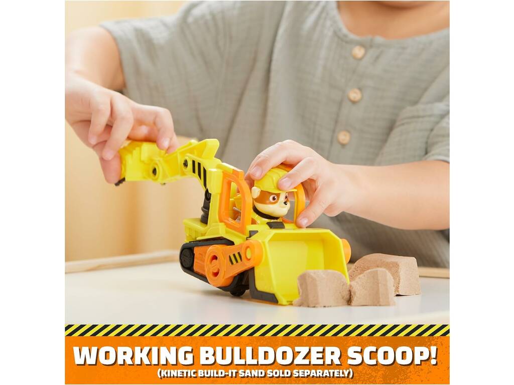 Véhicule Bulldozer Rubble Team avec figurine Rubble Spin Master 6066511