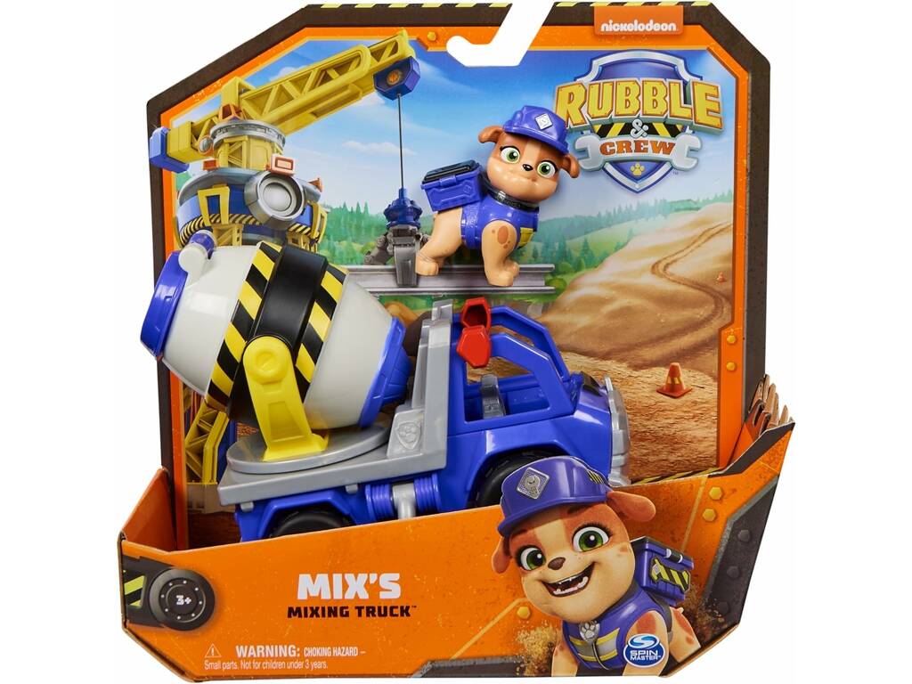 Camion mélangeur Rubble Team avec figurine Mix Spin Master 6066540