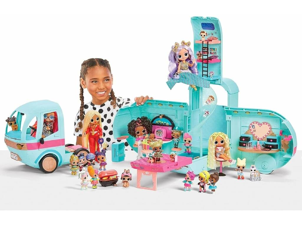 LOL Surprise OMG Vehículo Camper Glam N' Go 4 en 1 MGA 502500