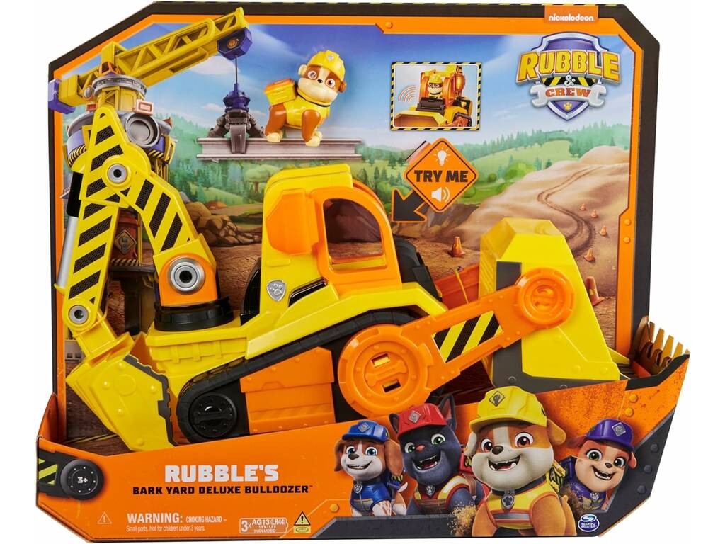 Rubble Team Bark Yard Deluxe Bulldozer Bark Yard Vehicle avec Rubble Spin Master Figure 6068074