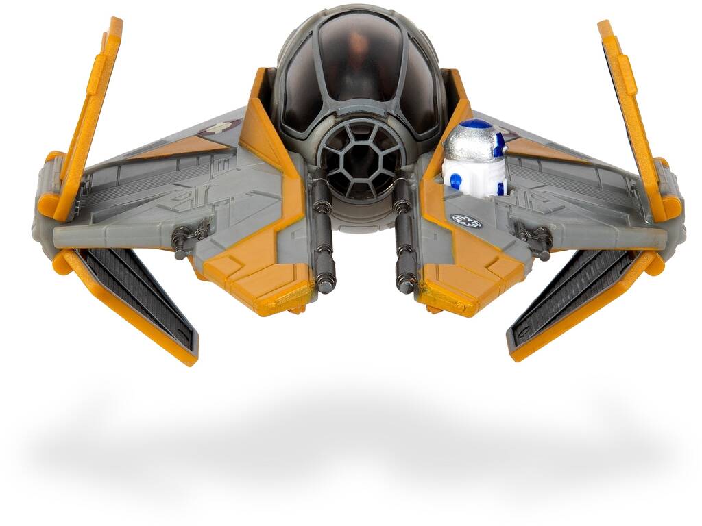 Star Wars Micro Galaxy Squadron Jedi Interceptor con Anakin Skywalker e R2-D2 Spin Master 62610035