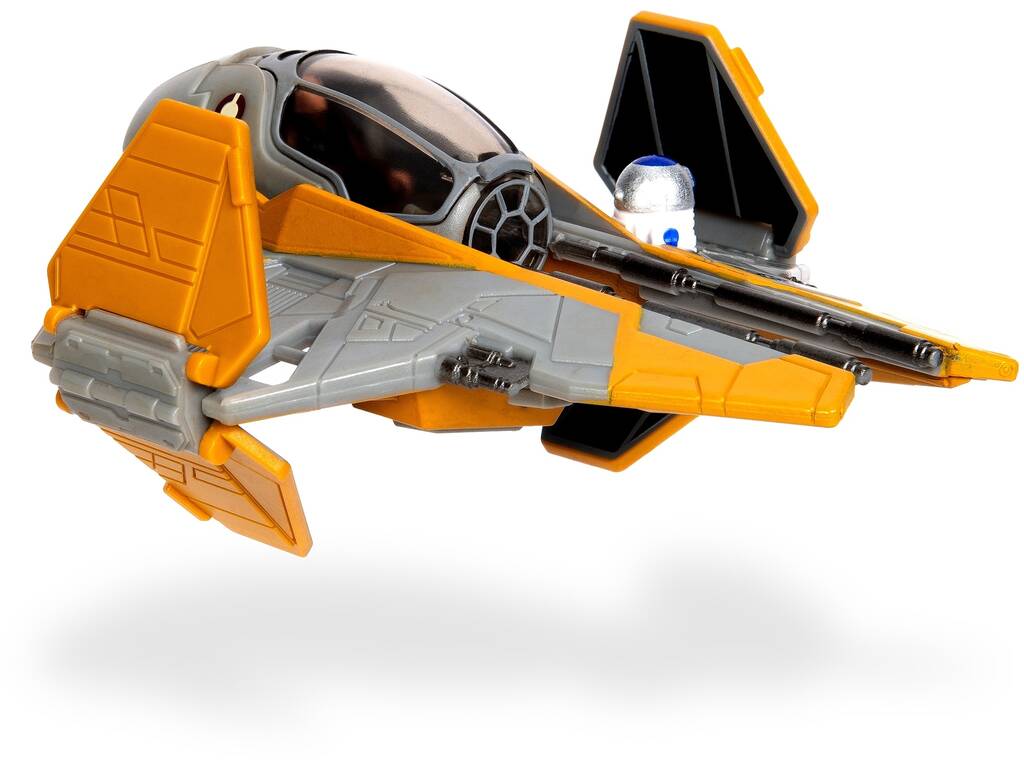 Star Wars Micro Galaxy Squadron Jedi Interceptor con Anakin Skywalker e R2-D2 Spin Master 62610035