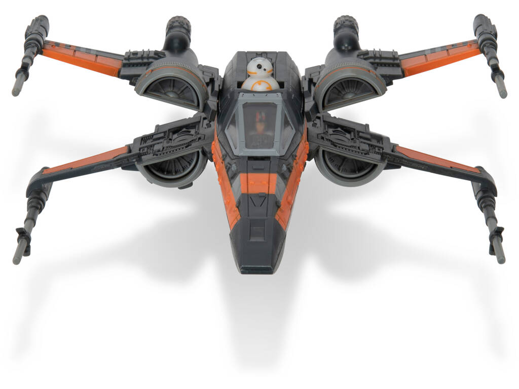 Star Wars Micro Galaxy Squadron T-70 X-Wing con figura di Poe Dameron e BB-8 Spin Master 62610040