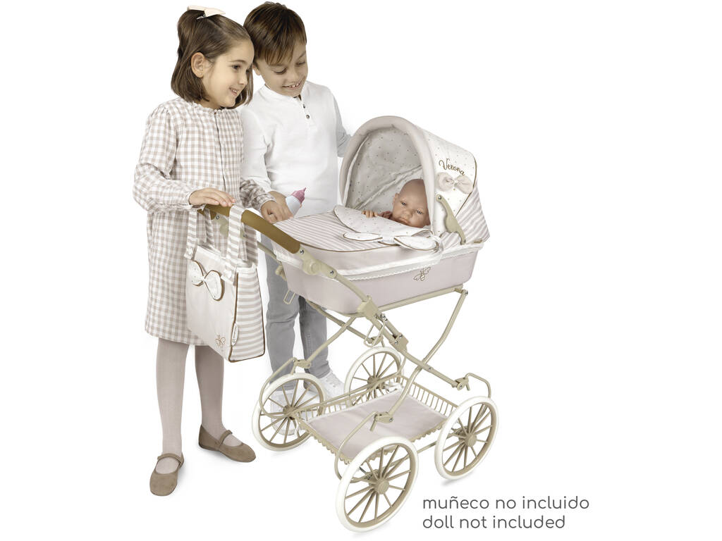 Passeggino per bambole Verona pieghevole con borsa