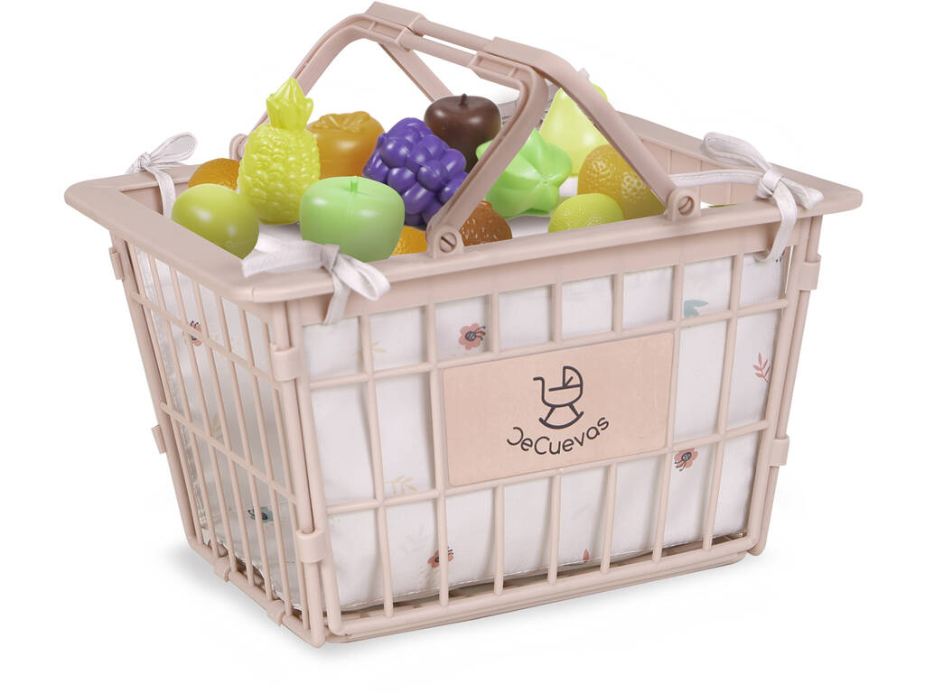 Carrello della spesa Koala con portabebè, cesto e set 12 frutti DeCuevas 52179