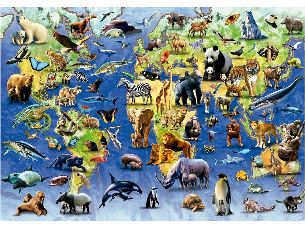 Puzzle 500 Espécies Em Perigo de Extinção Educa 19908