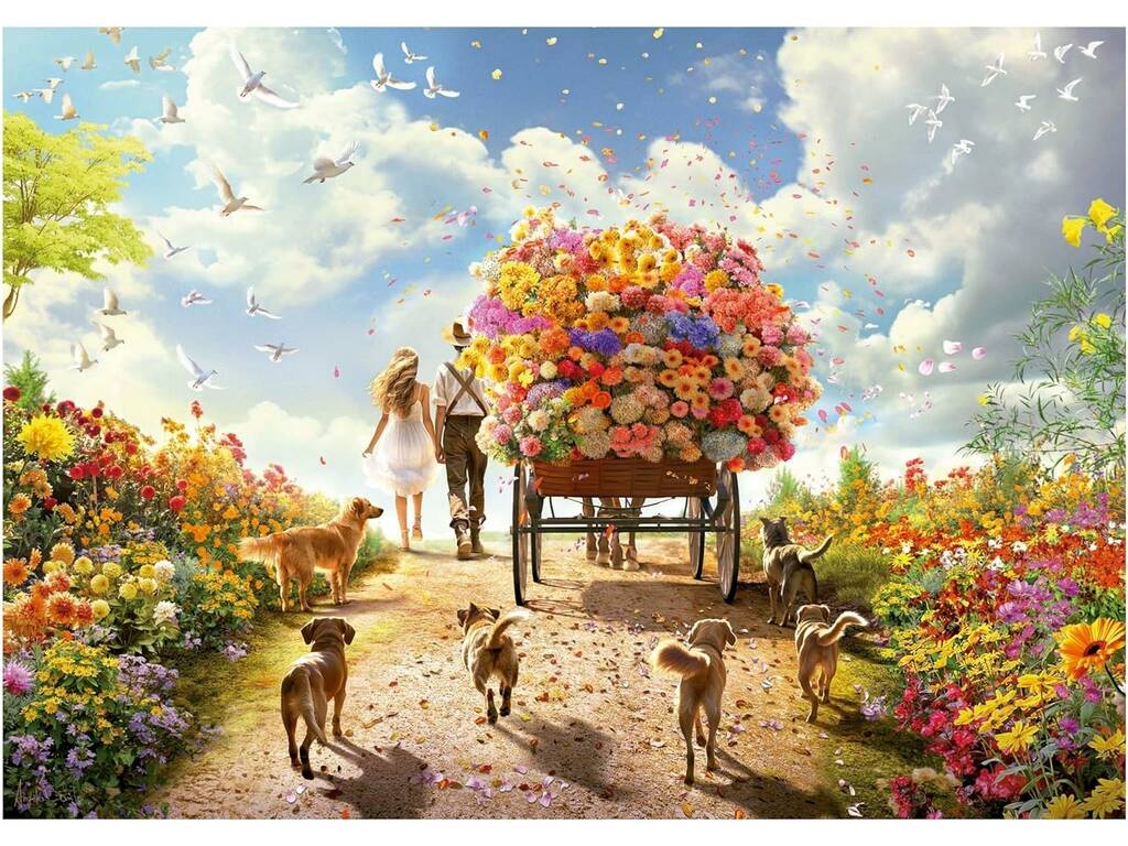 Puzzle 1000 Carrello dei fiori Educa 19921