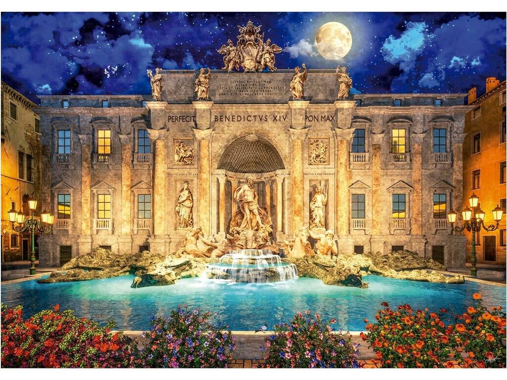 Puzzle 1000 Fontana di Trevi, Roma Educa 19923