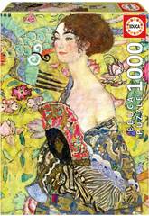 Puzzle 1000 Dame mit Fächer, Gustav Klimt Educa 19932
