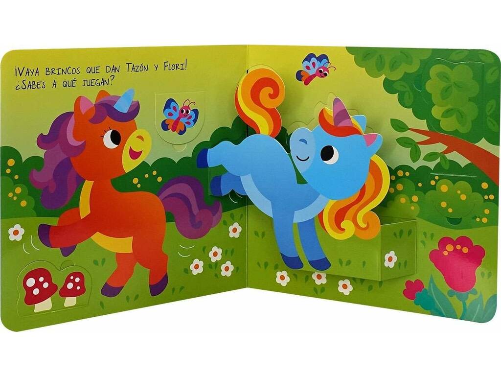 Libro Apri e scopri gli unicorni con pop-up e alette