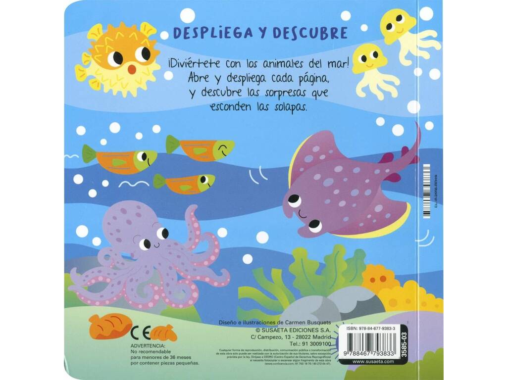 Libro Apri e scopri gli animali marini con pop-up e alette