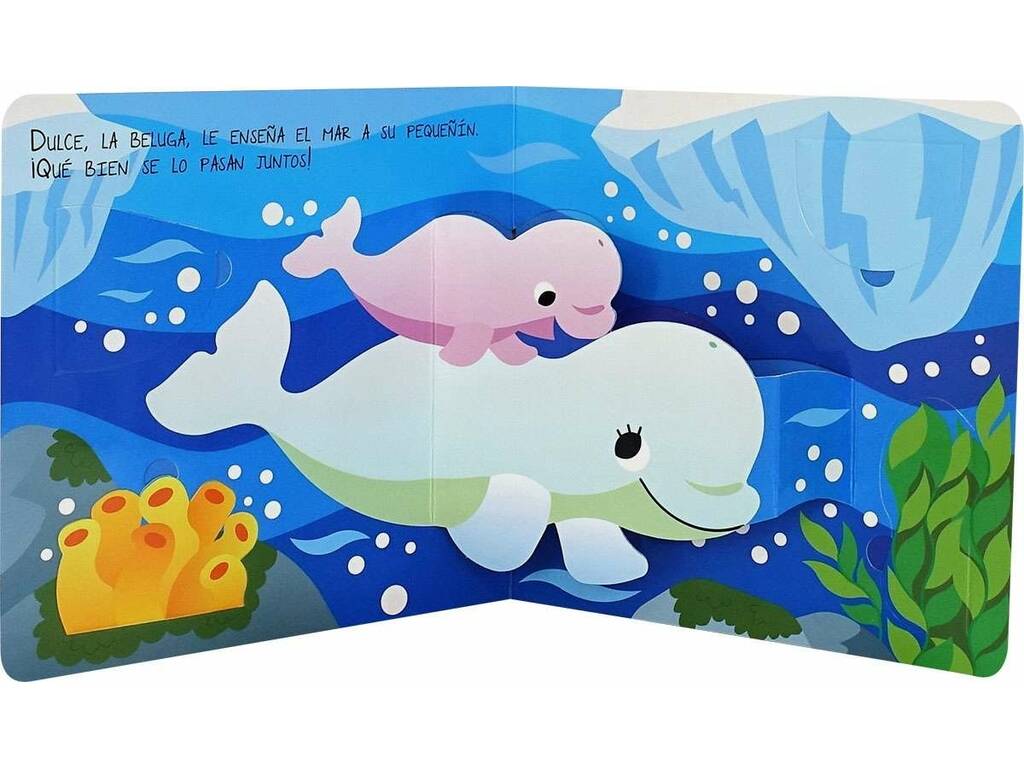 Libro apribile con balene con pop-up e alette
