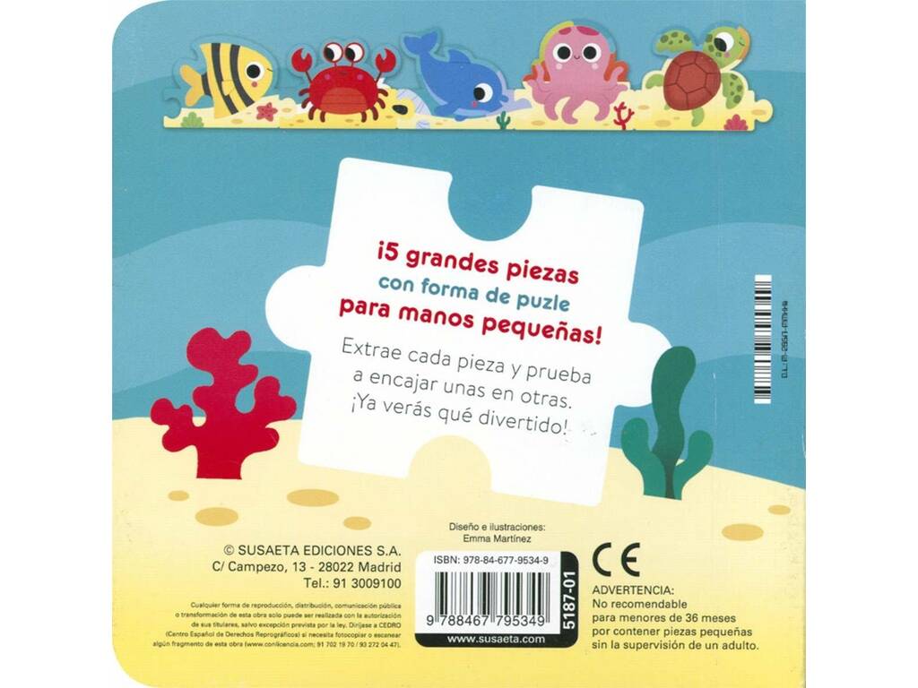 Libro I miei primi puzzle Animali marini