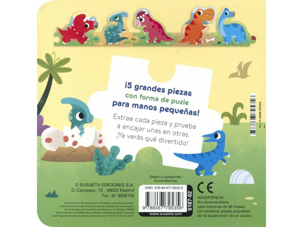 Libro I miei primi puzzle Dinosauri