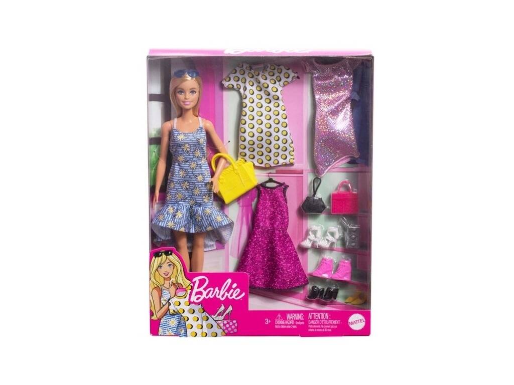 Barbie con 4 stili di moda di Mattel JCR80