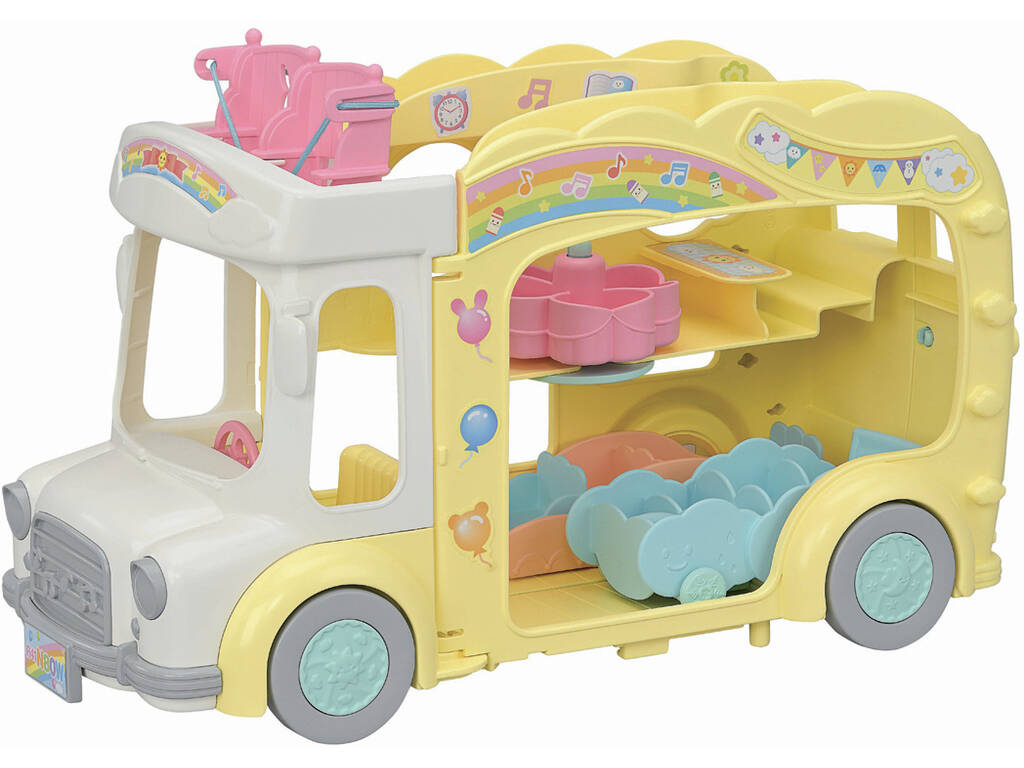 Familles Sylvaniennes Bus arc-en-ciel de la crèche Époque à imaginer 5744