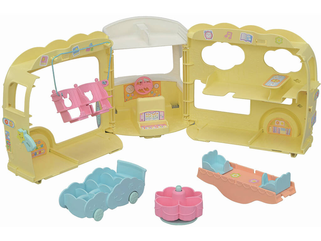 Familles Sylvaniennes Bus arc-en-ciel de la crèche Époque à imaginer 5744