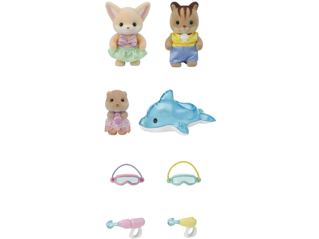 Sylvanian Families Amici dell'Asilo Festa in Piscina Epoch Para Imaginar 5749