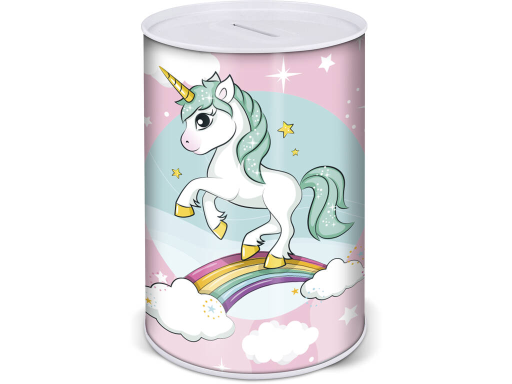 Einhorn-Sparschwein aus Metall Stor 44865