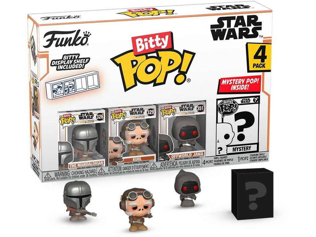 Funko Pop Bitty Star Wars The Mandalorian Pack 4 Mini Figuras 75452