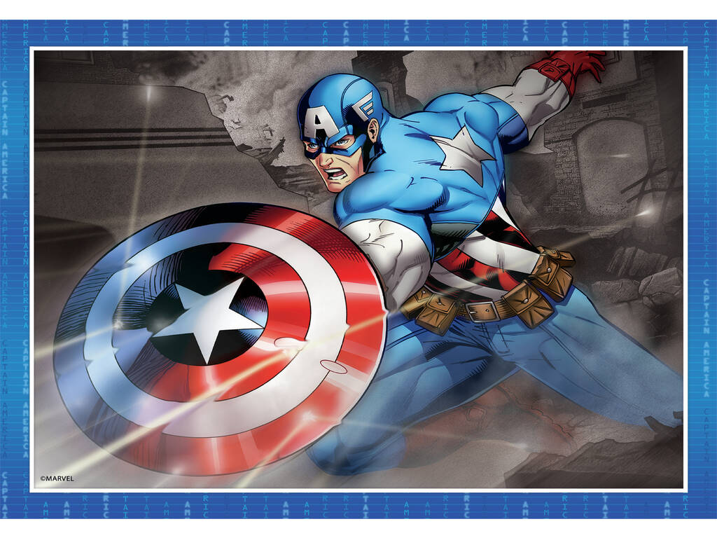 Marvel Avengers 4 en 1 Supercolour Puzzle Clementoni 21525