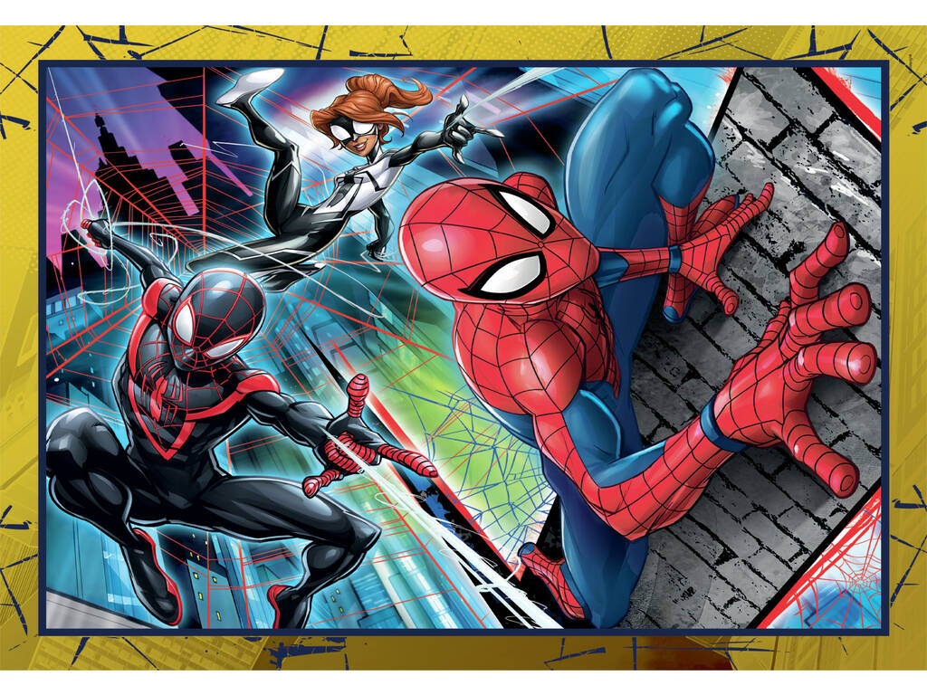 Puzzle Supercolor 4 in 1 Spiderman Clementoni 21515