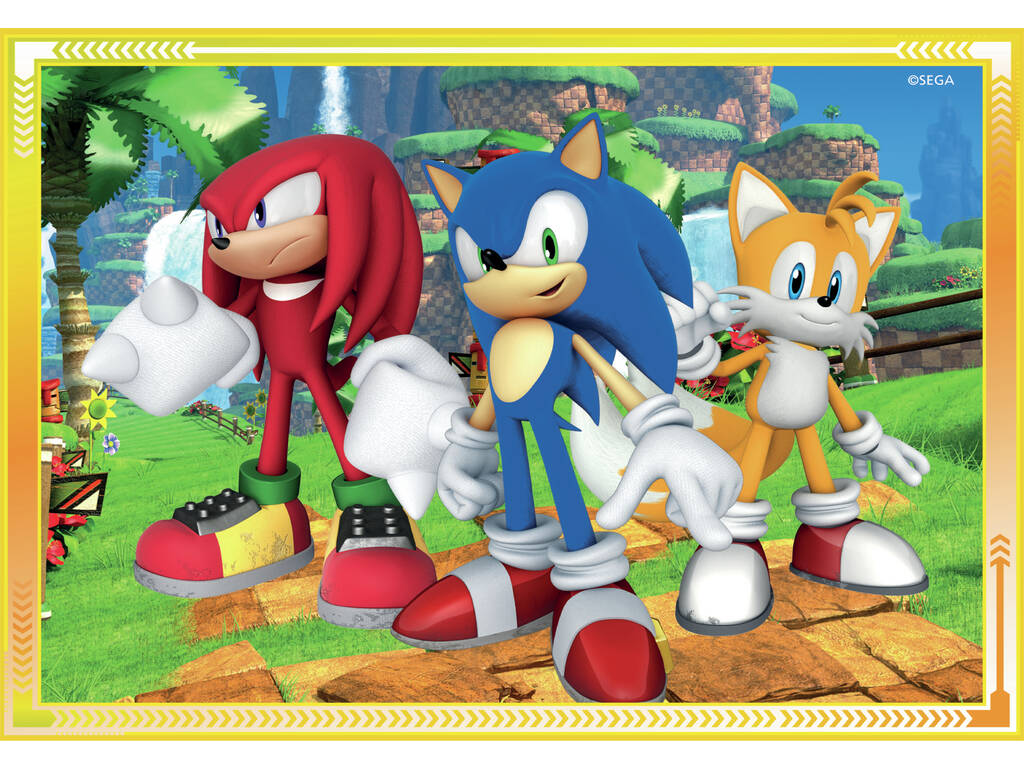 Puzzle Supercolor 4 in 1 Sonic Clementoni 21522