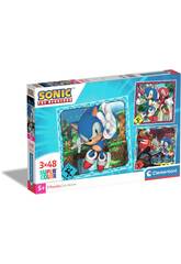 Puzzle 3X48 Square Sonic de Clementoni 25320