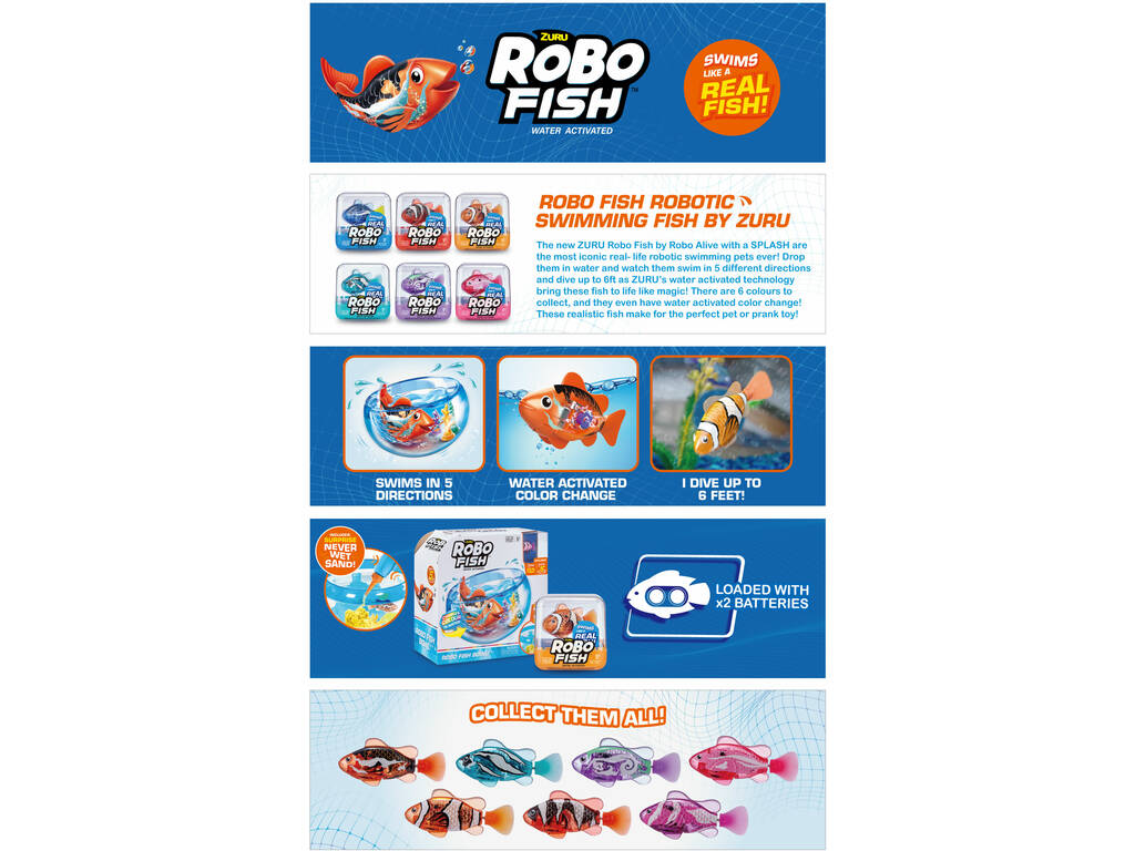 Robo Alive Robo Fish Acquario e Pesce Esclusivo Zuru 7126
