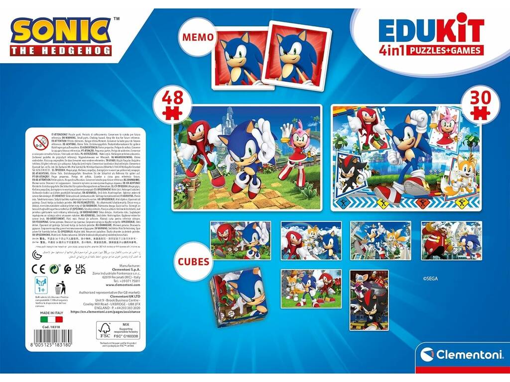 Edukit 4 en 1 Sonic Clementoni 18318