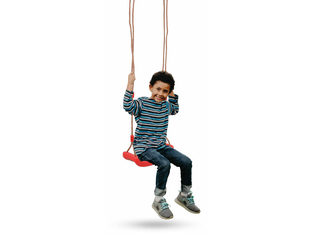 Seggiolino per altalena classico in plastica con corda
