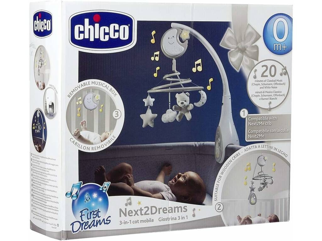 Carillon per culla Next2Dreams 3 in 1 con luci e suoni
